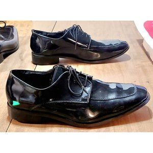 Vangelo Men's Shoe Size 12M Black TUX-3 Fashion Square Toe Tuxedo Dress Shoes